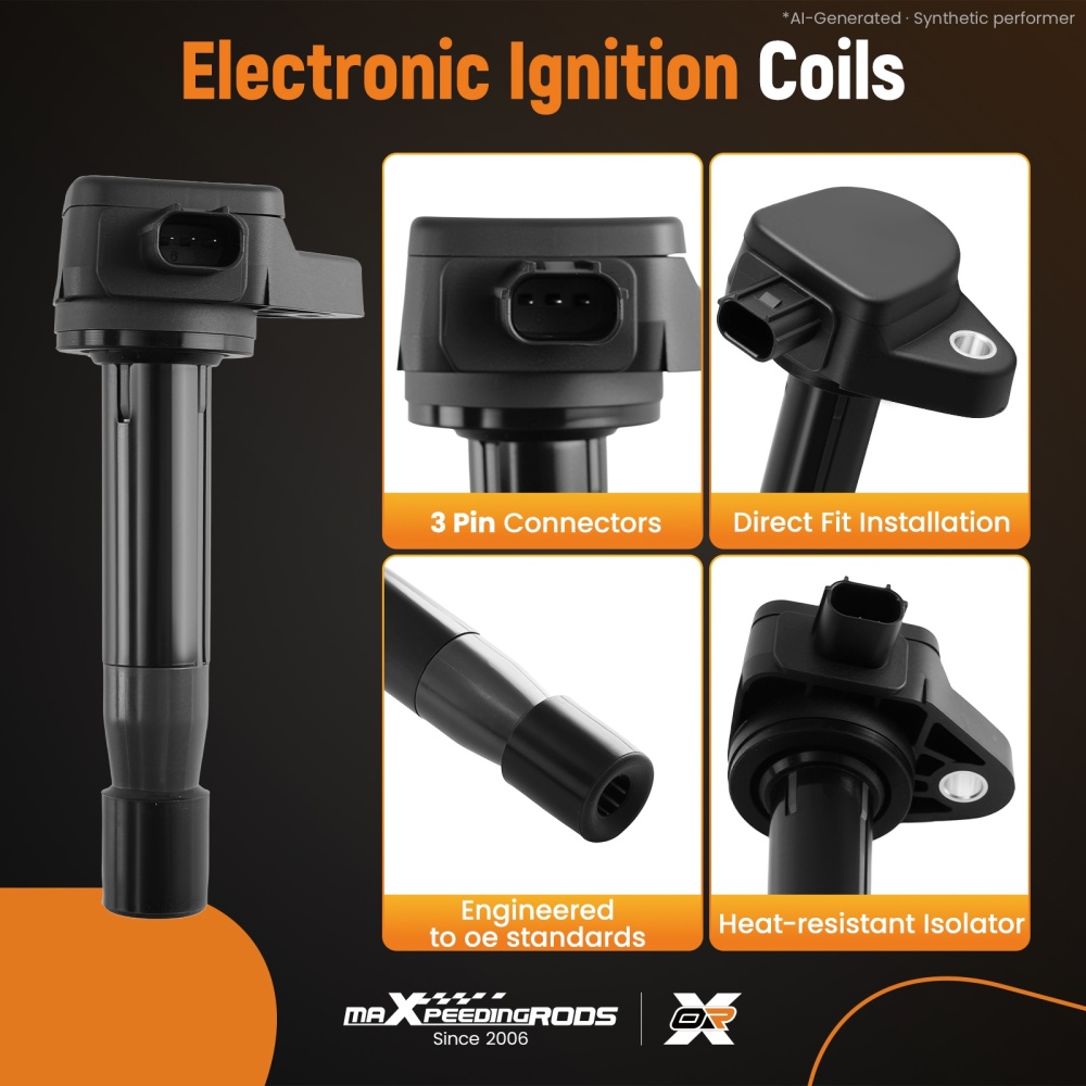 Ignition Coil Pack compatible for Honda Odyssey V6 3.5L 2008-2017 30520-R70-S01 C1624 6PCS