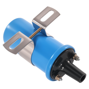 HEI Distributor + 45k Coil + Plug Wires compatible for Ford Small Block 289-302 Blue