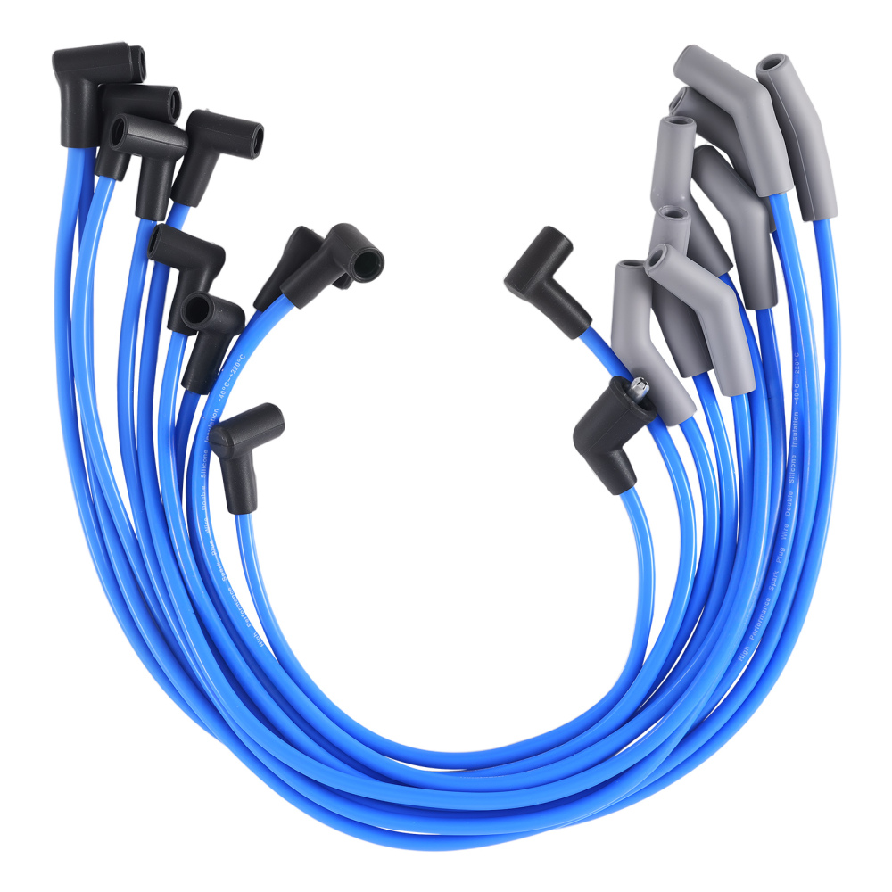 HEI Distributor + 45k Coil + Plug Wires compatible for Ford Small Block 289-302 Blue