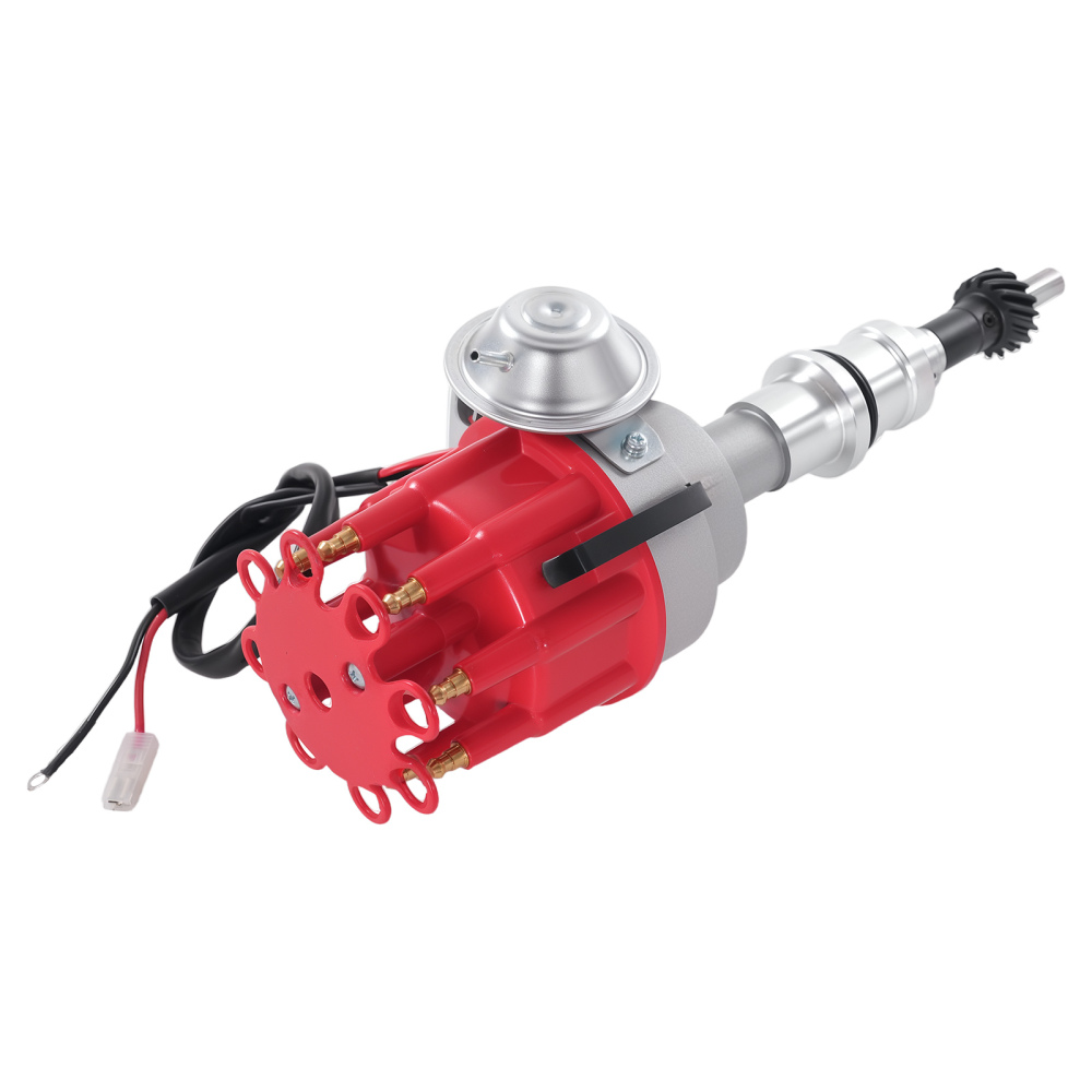 HEI DISTRIBUTOR + SPARK PLUG WIRES compatible for FORD SMALL BLOCK 289-302