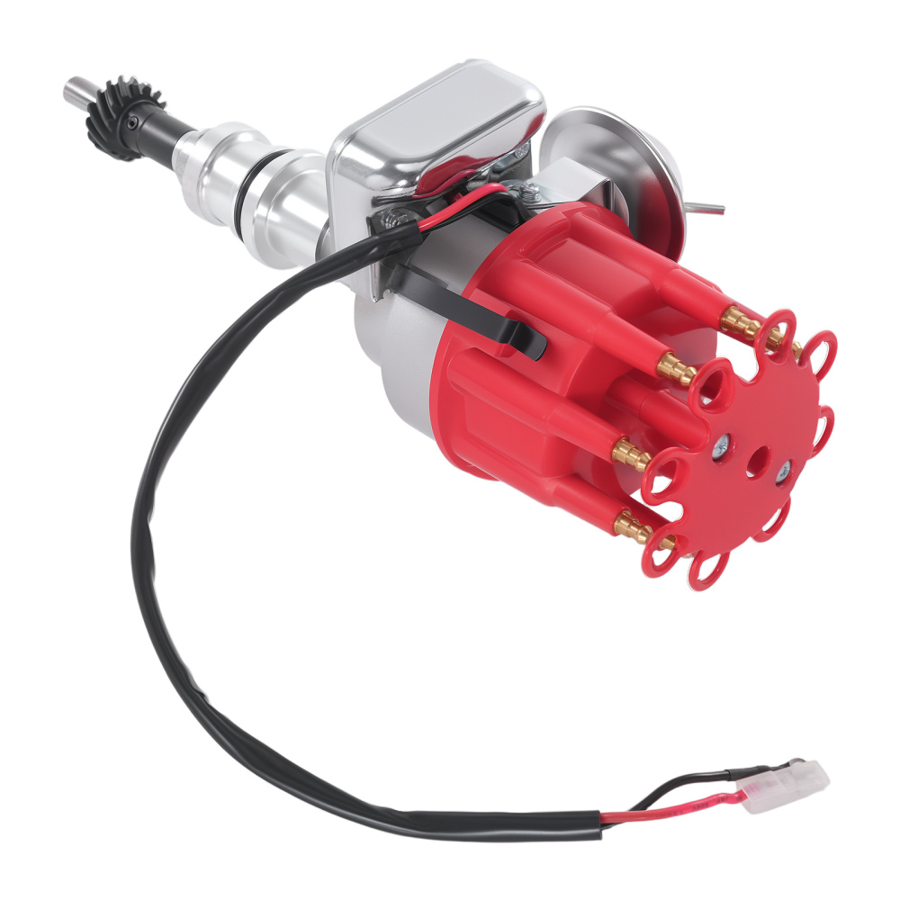 HEI DISTRIBUTOR + SPARK PLUG WIRES compatible for FORD SMALL BLOCK 289-302