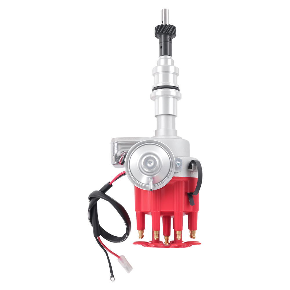 HEI DISTRIBUTOR + SPARK PLUG WIRES compatible for FORD SMALL BLOCK 289-302