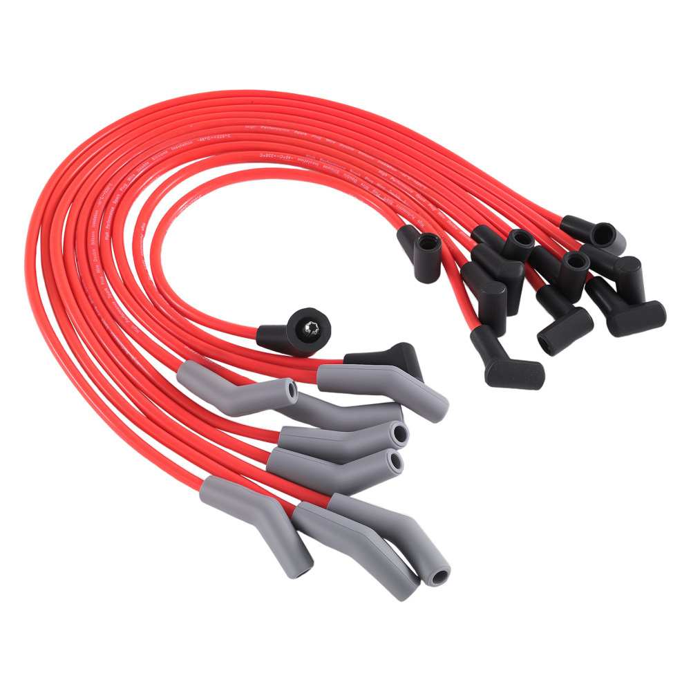 HEI DISTRIBUTOR + SPARK PLUG WIRES compatible for FORD SMALL BLOCK 289-302