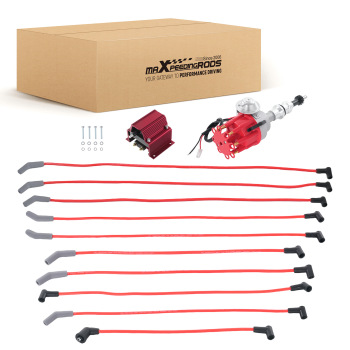 HEI Distributor Coil Spark Plug Wires compatible for Ford Mustang Torino 302 1968-1976