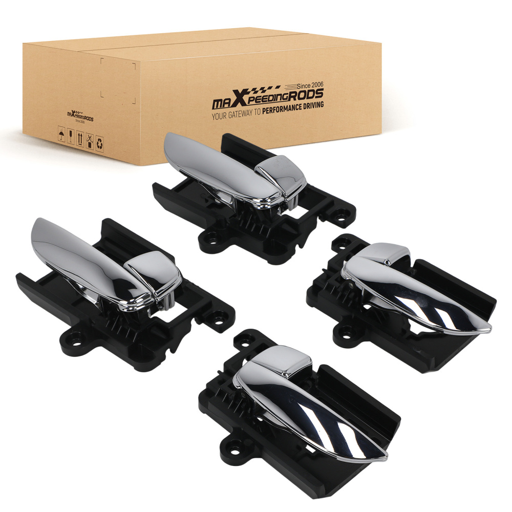 4Pcs Black Interior Door Handle compatible for Hyundai Elantra Blue/L 2008-2010 ABS