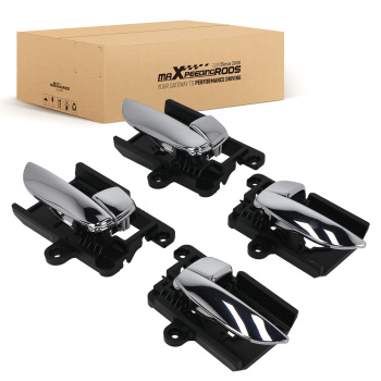 4Pcs Black Interior Door Handle compatible for Hyundai Elantra Blue/L 2008-2010 ABS