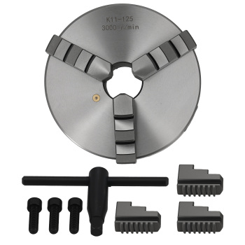 3-Jaw Lathe Chuck K11-125 Self-Centering for Metalworking Milling 125mm