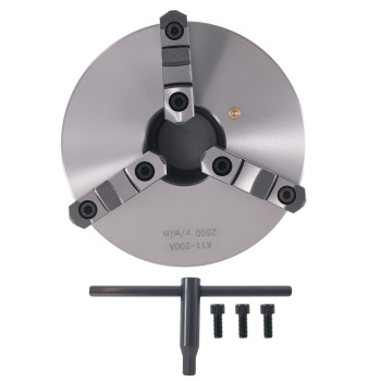 8in Self Centering 3-Jaw Chuck K11-200A 2-1/4-8 Thread Lathe with Adapter