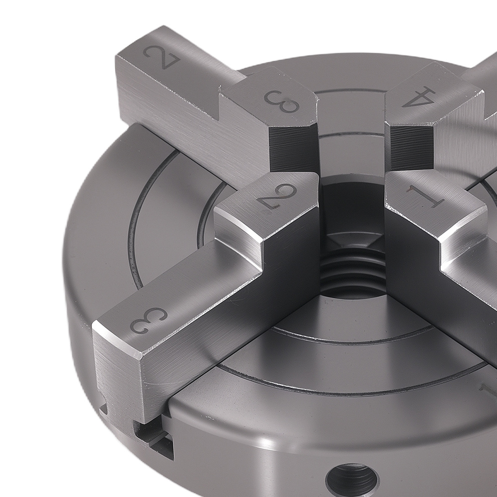 4 Jaw Lathe Chuck 4 Inch Self-Centering for Milling 1x8 3/4x16 TPI Steel