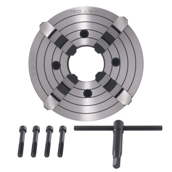 4 Jaw Self Centering Metal Chuck K72-250 10in 250mm Cast Iron Lathe Milling