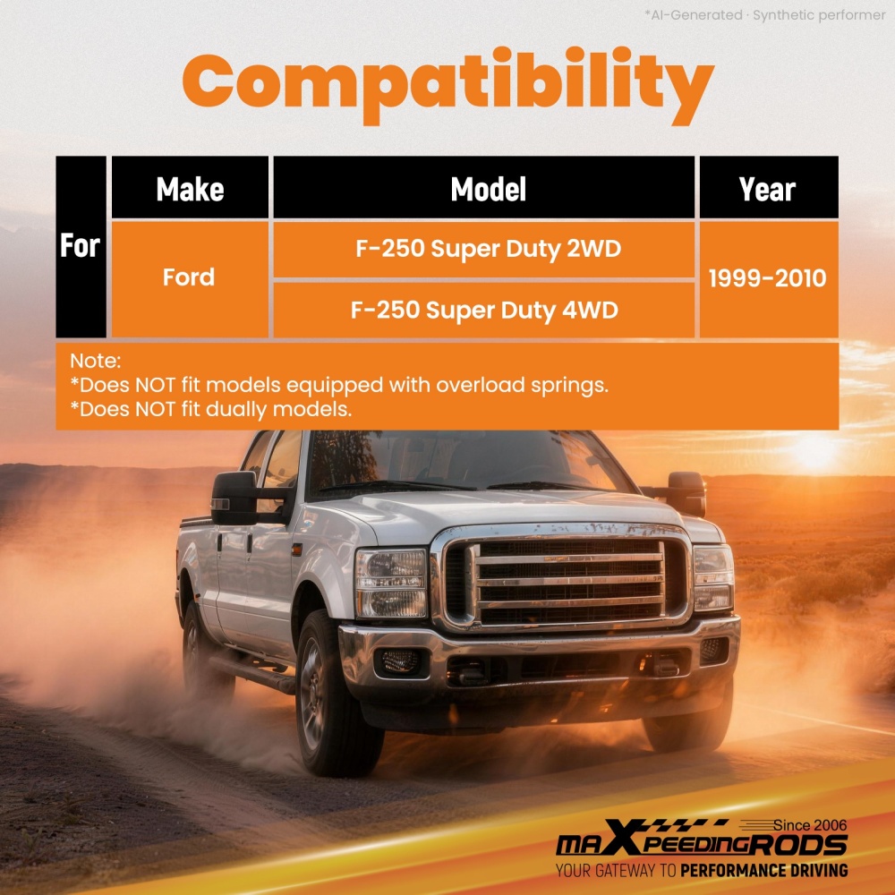maXpeedingrods 3 Lift Block Kit Rear compatible for Ford F-250 Super Duty 1999-2010