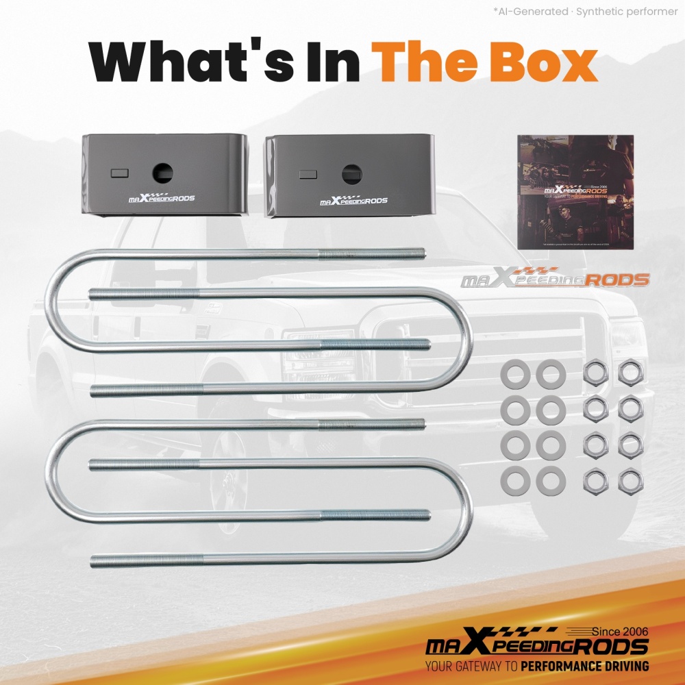 maXpeedingrods 3 Lift Block Kit Rear compatible for Ford F-250 Super Duty 1999-2010