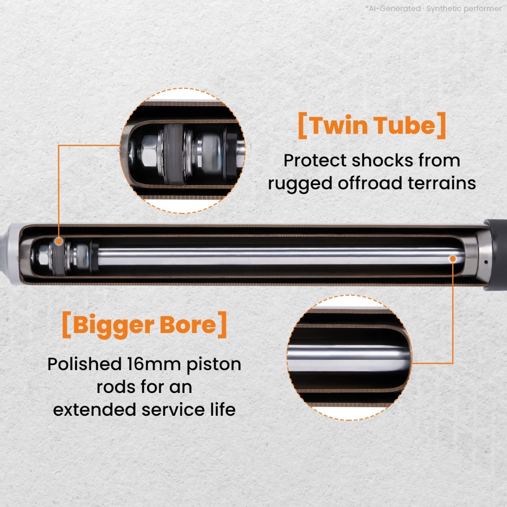 2 Suspension Lift Kits compatible for Nissan Patrol GQ GU 50mm Shock Absorbers Coil Spring