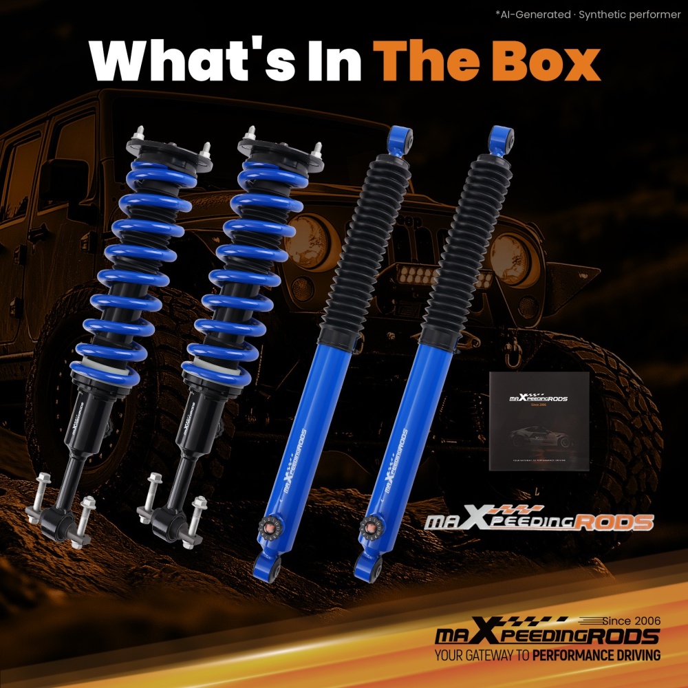 12-Level Adjustable G2 Lift Shocks compatible for Ford F-150 2014-2026 4WD 0-2 Lift
