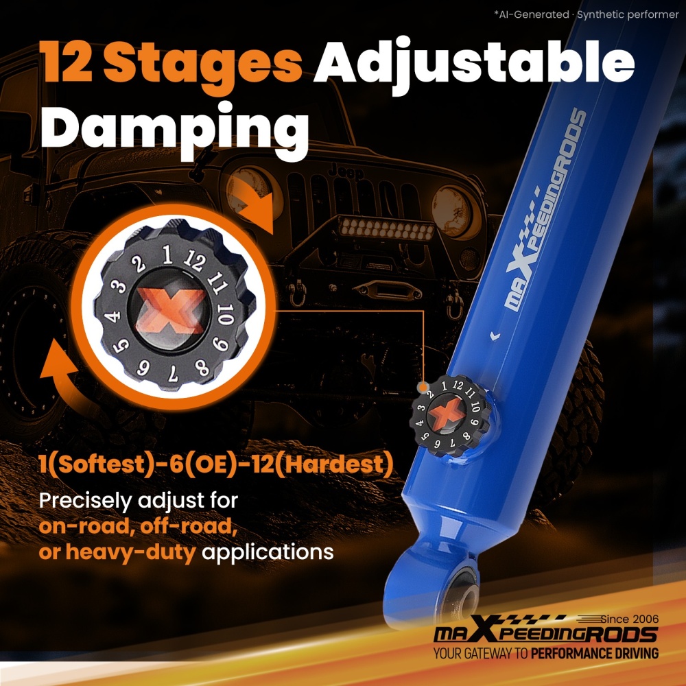 12-Level Adjustable G2 Lift Shocks compatible for Ford F-150 2014-2026 4WD 0-2 Lift