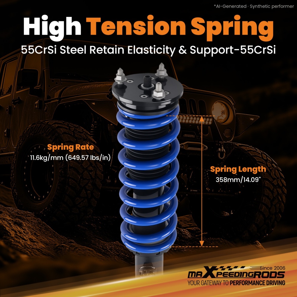 12-Level Adjustable G2 Lift Shocks compatible for Ford F-150 2014-2026 4WD 0-2 Lift
