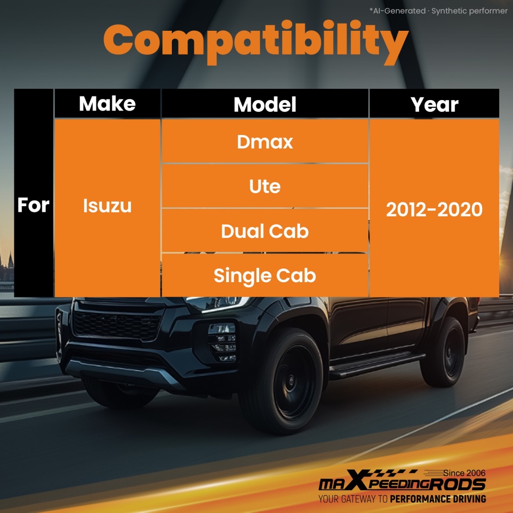 2-3 Front Adjustable Struts compatible for Isuzu D-Max 4WD 2012-2020 Ute/Dual Cab
