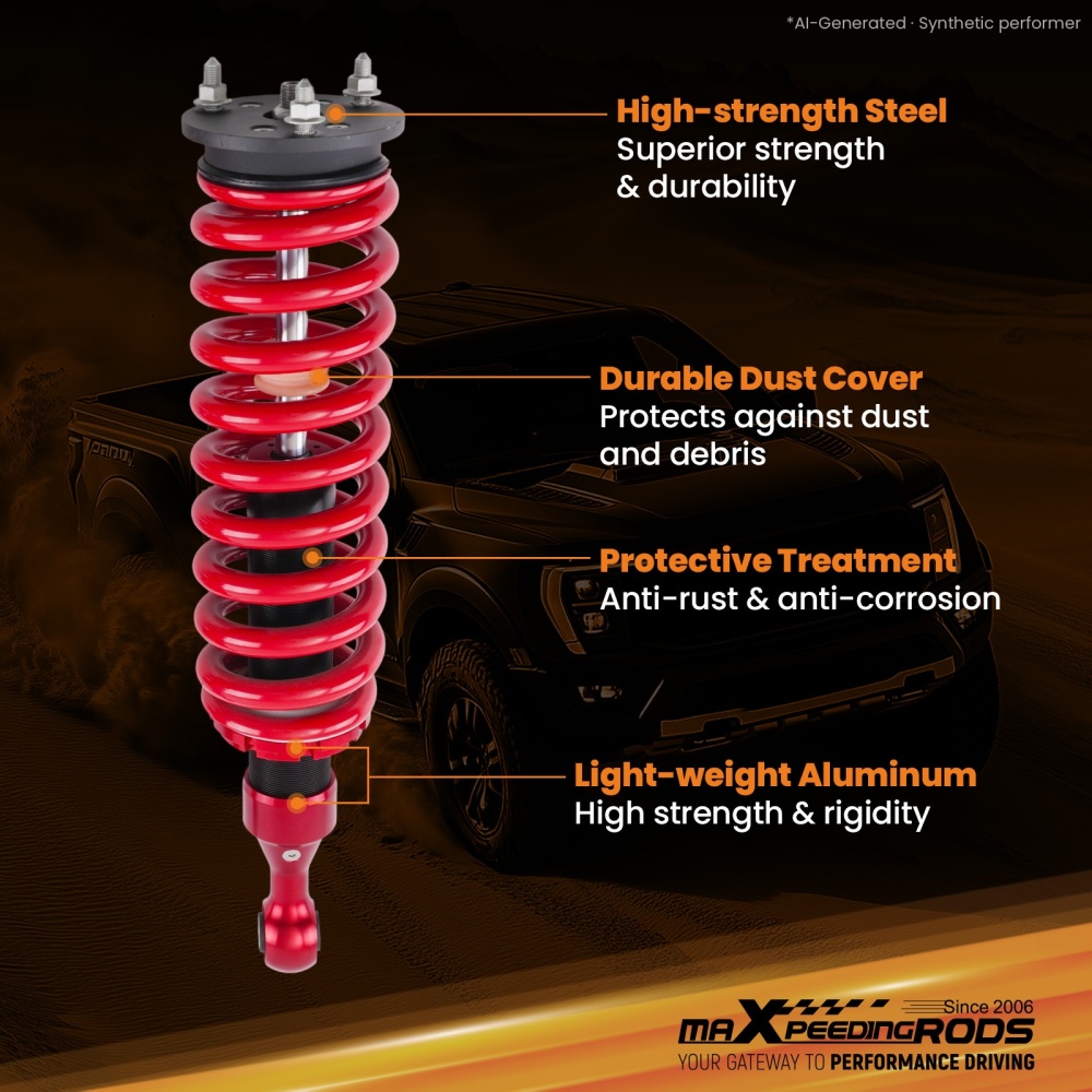2-3 Front Adjustable Struts compatible for Isuzu D-Max 4WD 2012-2020 Ute/Dual Cab