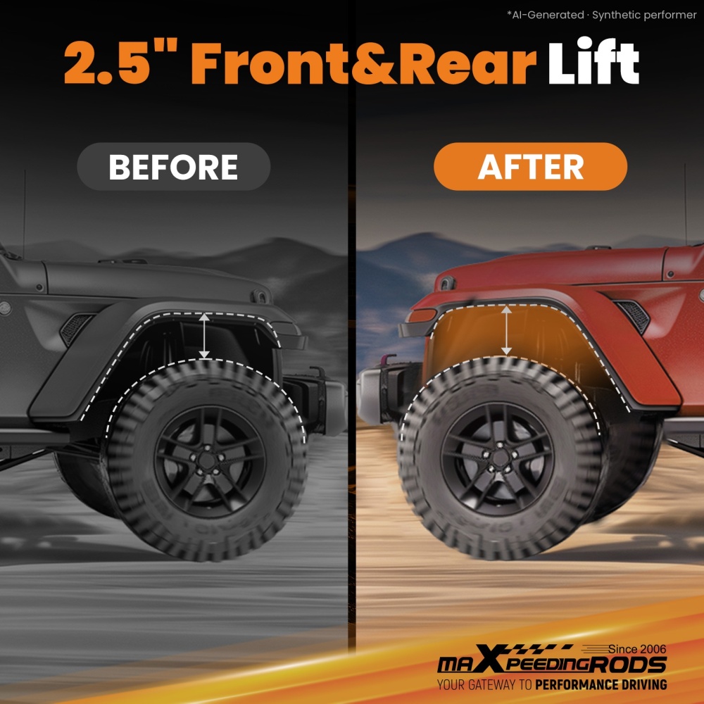 2.5 Lift Shock Absorber for 2005-2010 compatible for Dodge Dakota compatible for Mitsubishi Raider 2WD