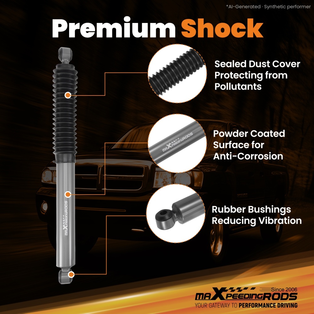 2.5 Lift Shock Absorber for 2005-2010 compatible for Dodge Dakota compatible for Mitsubishi Raider 2WD