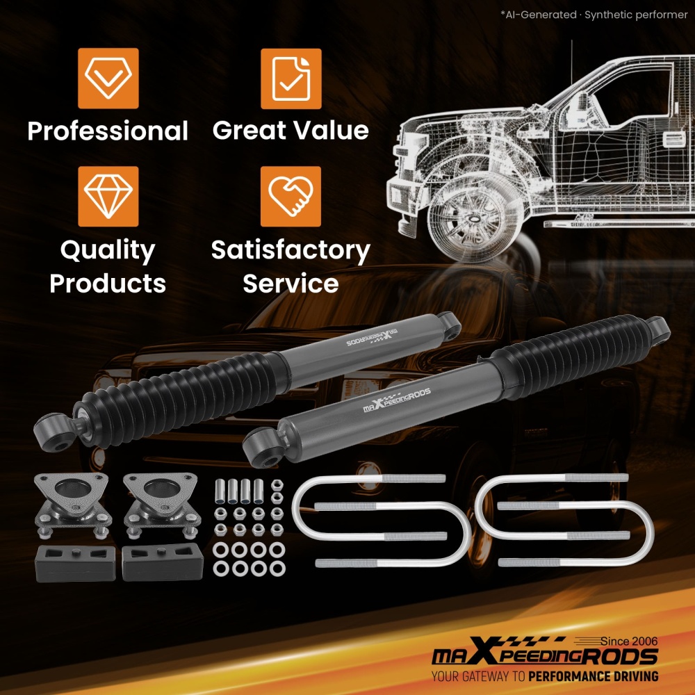 2.5 Lift Shock Absorber for 2005-2010 compatible for Dodge Dakota compatible for Mitsubishi Raider 2WD