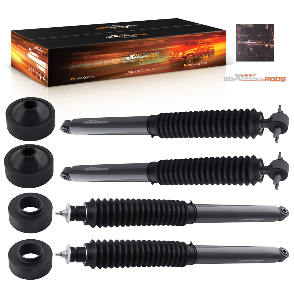 1.75 Front Rear Lift Kit compatible for Jeep Wrangler JK 2007-2018 G1 ShocksHardware