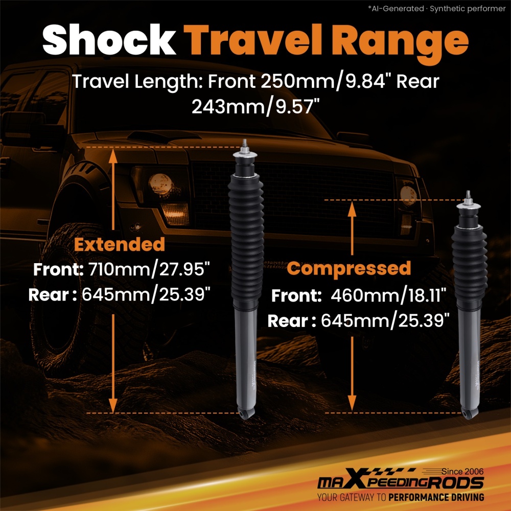 1.75 Front Rear Lift Kit compatible for Jeep Wrangler JK 2007-2018 G1 ShocksHardware