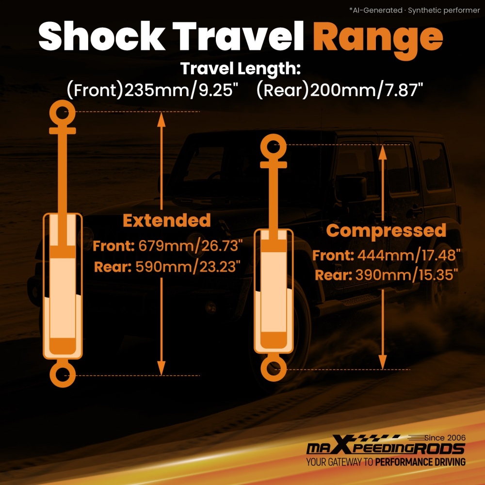 maXpeedingrods 3.25 Lift Kit compatible for Jeep Wrangler/Rubicon/Unlimited 4WD 2003-2006
