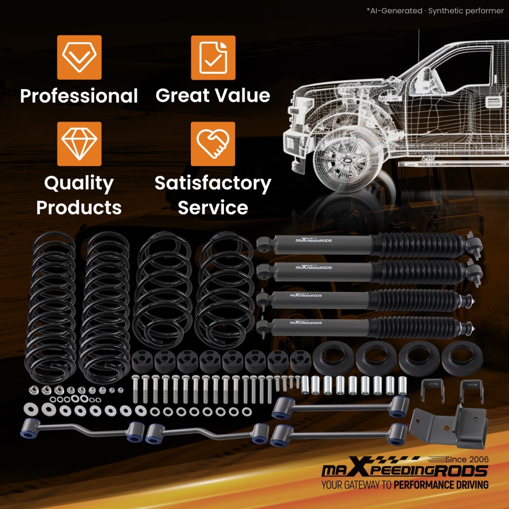 maXpeedingrods 3.25 Lift Kit compatible for Jeep Wrangler/Rubicon/Unlimited 4WD 2003-2006