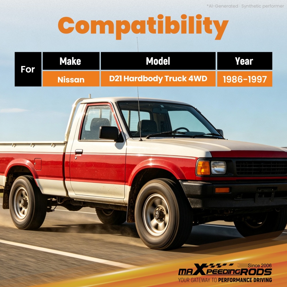 1.5-2 Lift Shock Kit compatible for Nissan D21 Hardbody 4WD 1986-1997 w/ ShocksArms