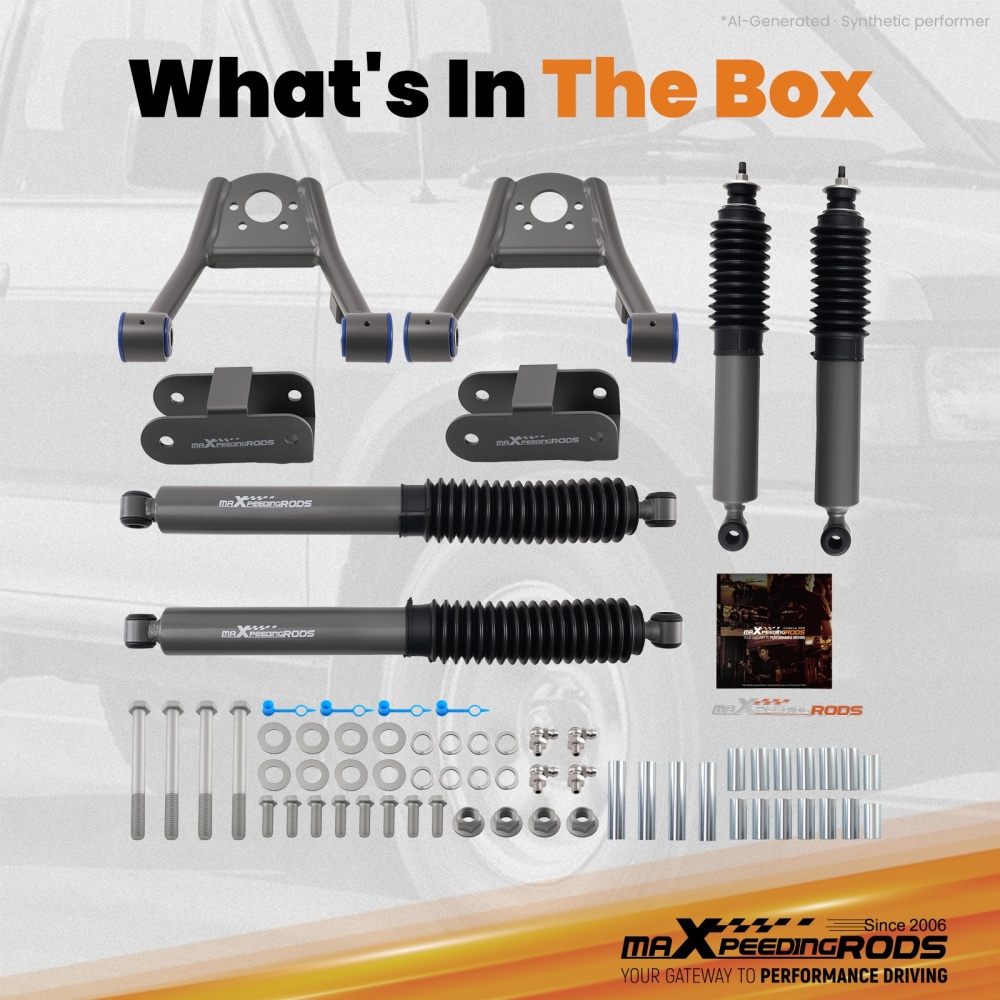 1.5-2 Lift Shock Kit compatible for Nissan D21 Hardbody 4WD 1986-1997 w/ ShocksArms