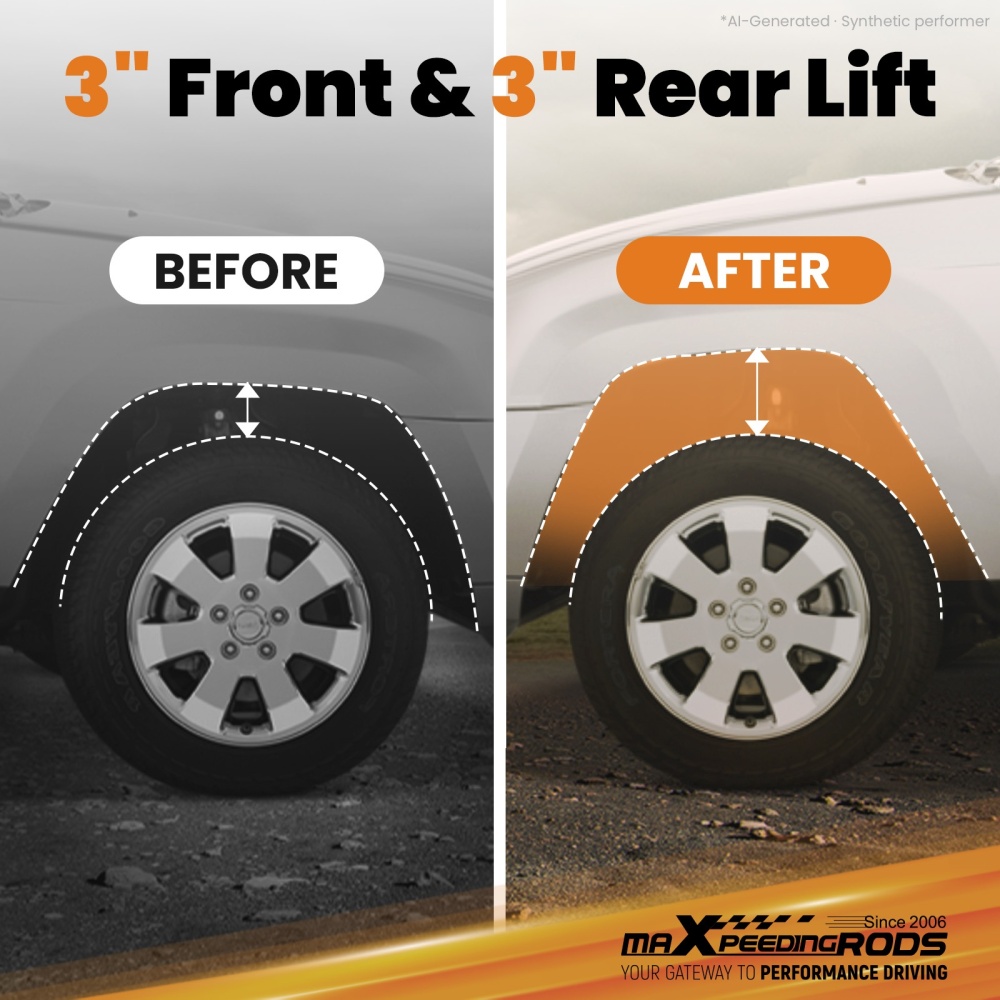 3 Front/Rear Lift Kit compatible for Toyota 4Runner RWD/4WD 1996-2002 Suspension G1 Series