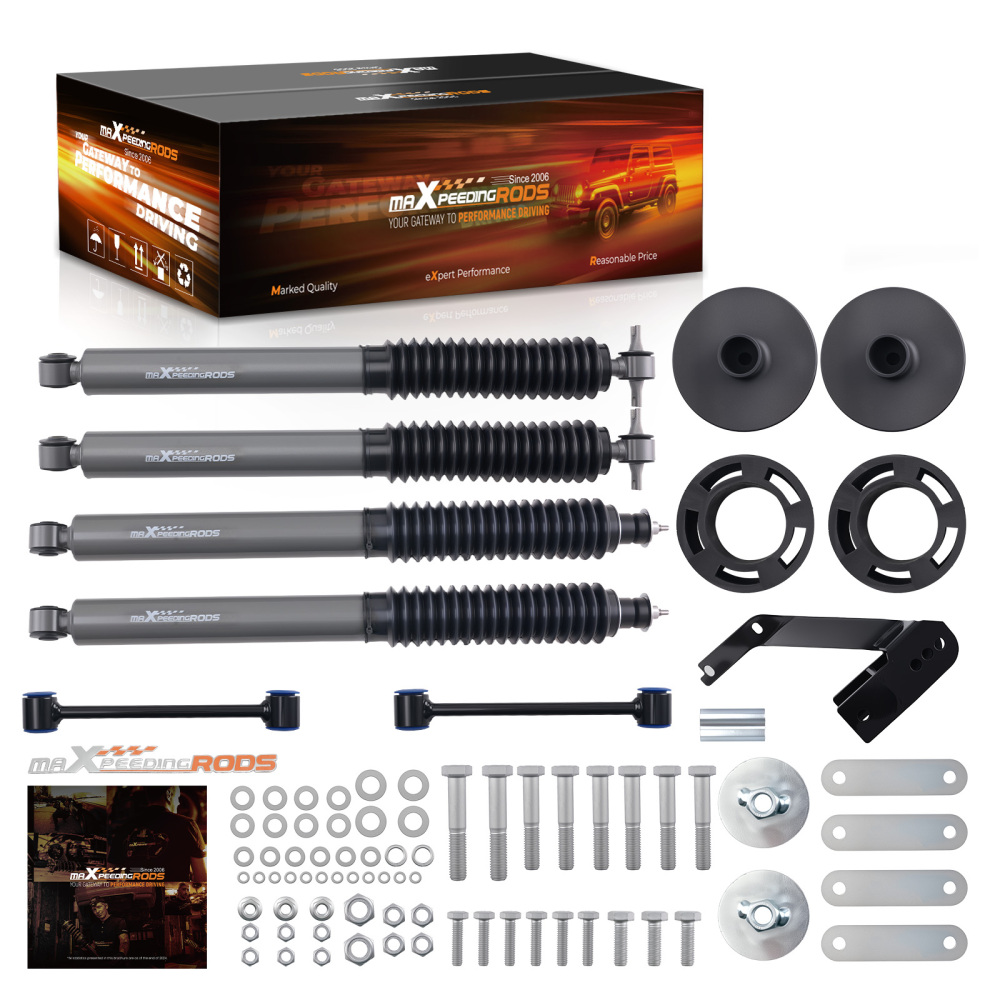 2.5 Front Rear Lift Kit compatible for Jeep Wrangler JK/Unlimited 2007-2018 w/Shocks
