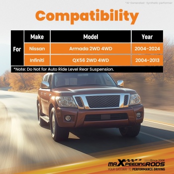Rear 1 Lift Spacers compatible for Nissan Armada/Compatible for Infiniti QX56 2WD/4WD 2004-2024