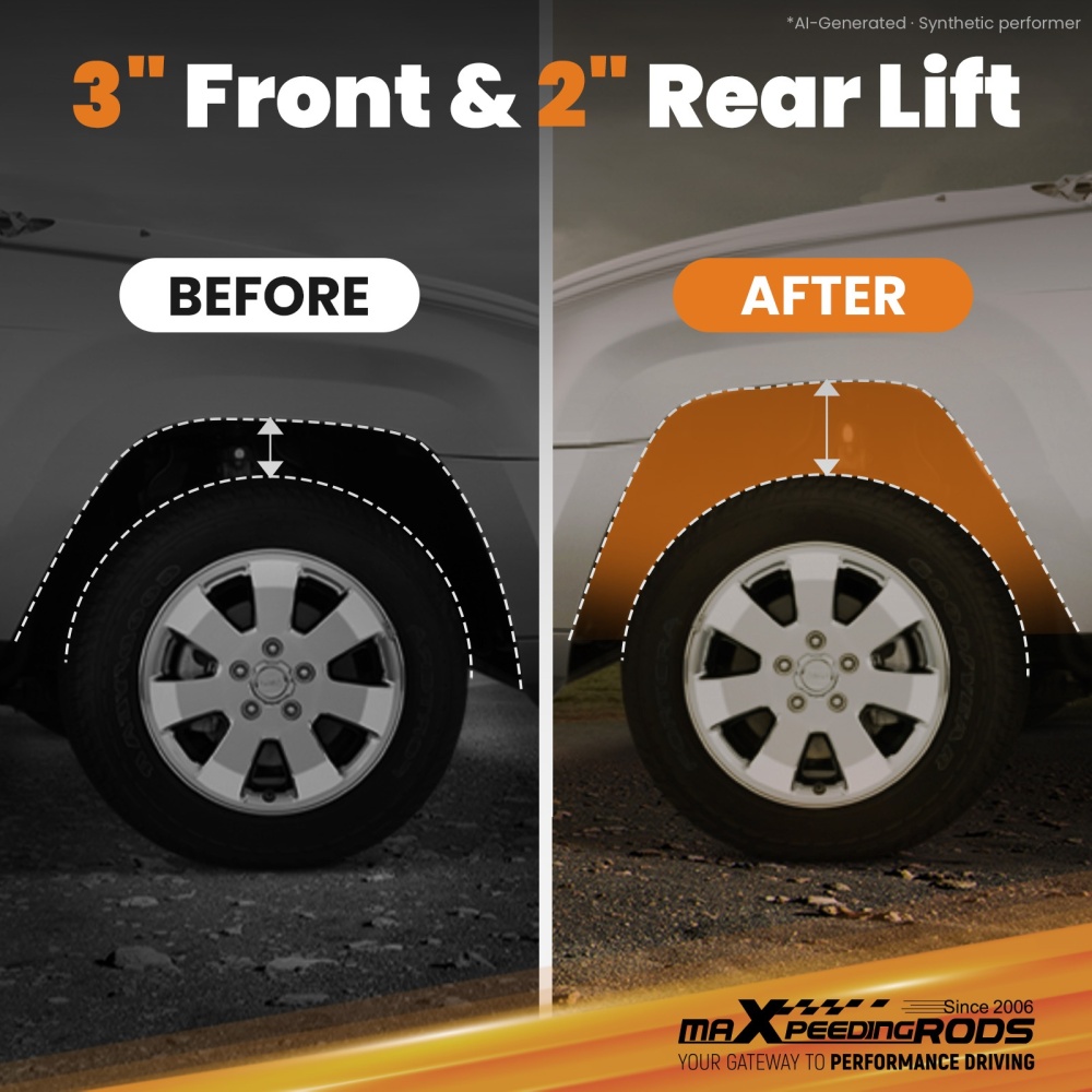 Coil Spring Spacers 3F 2R compatible for Toyota Tacoma 2WD/4WD 2024+ Suspension