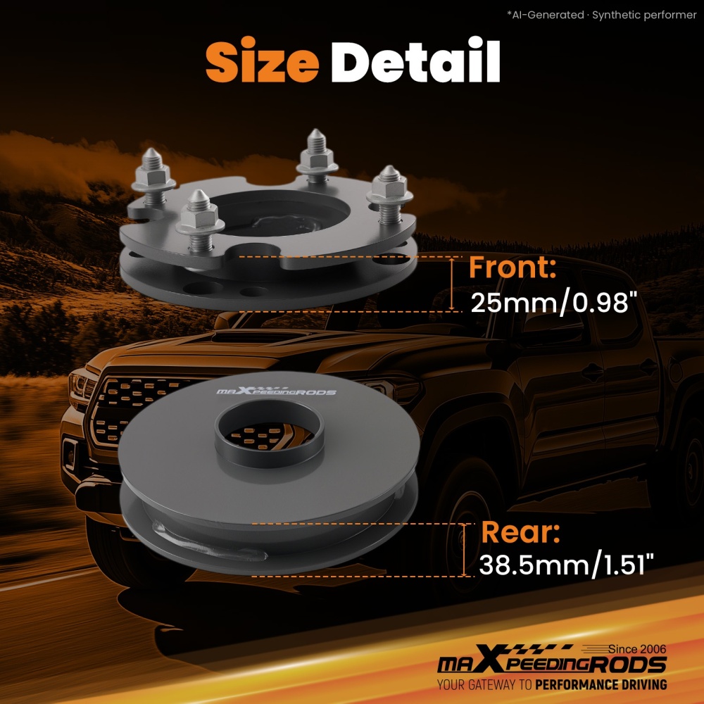 Coil Spring Spacers 3F 2R compatible for Toyota Tacoma 2WD/4WD 2024+ Suspension