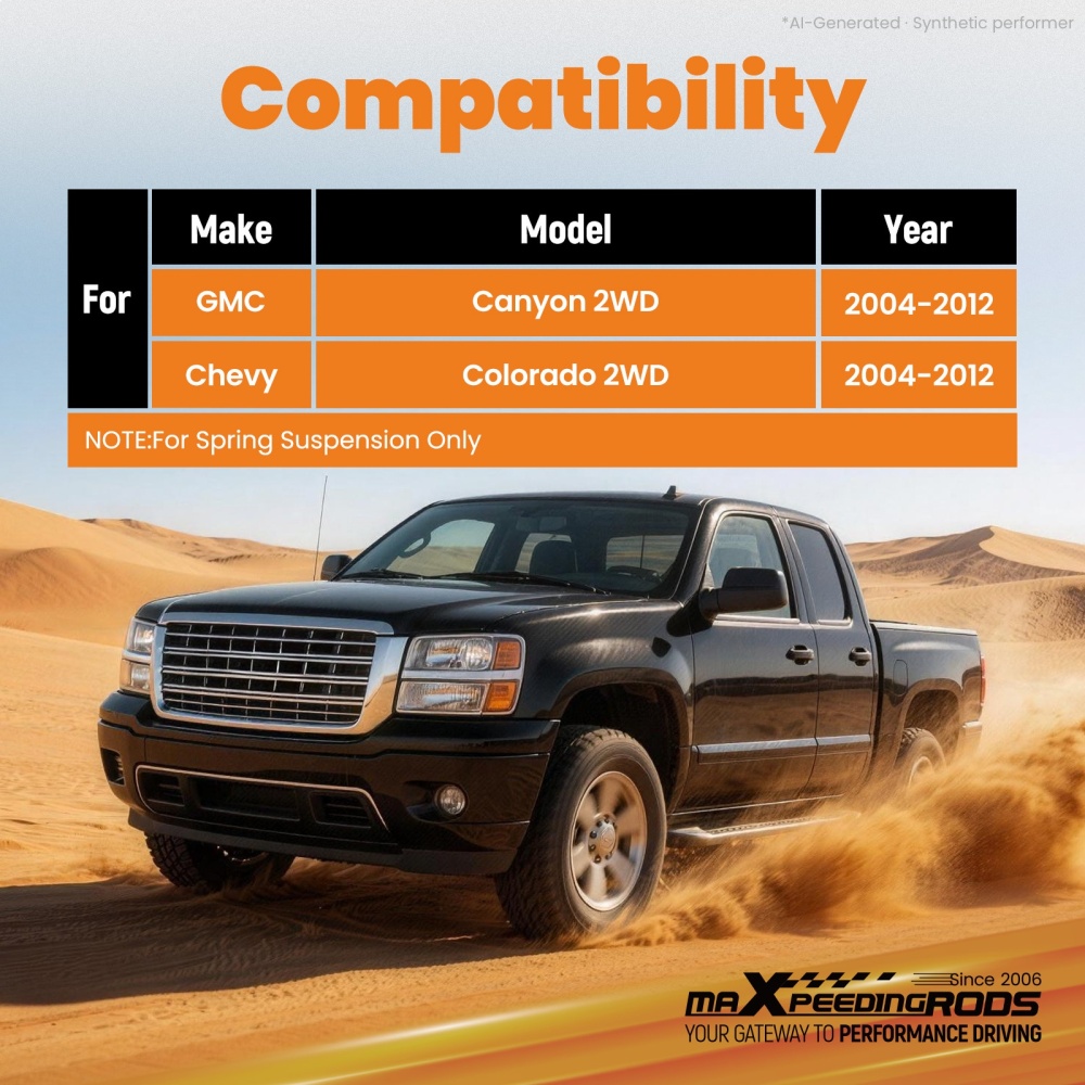 Lift Kit 2.5in Front 1.5in Rear compatible for Chevy Colorado/GMC Canyon 2WD 2004-2012