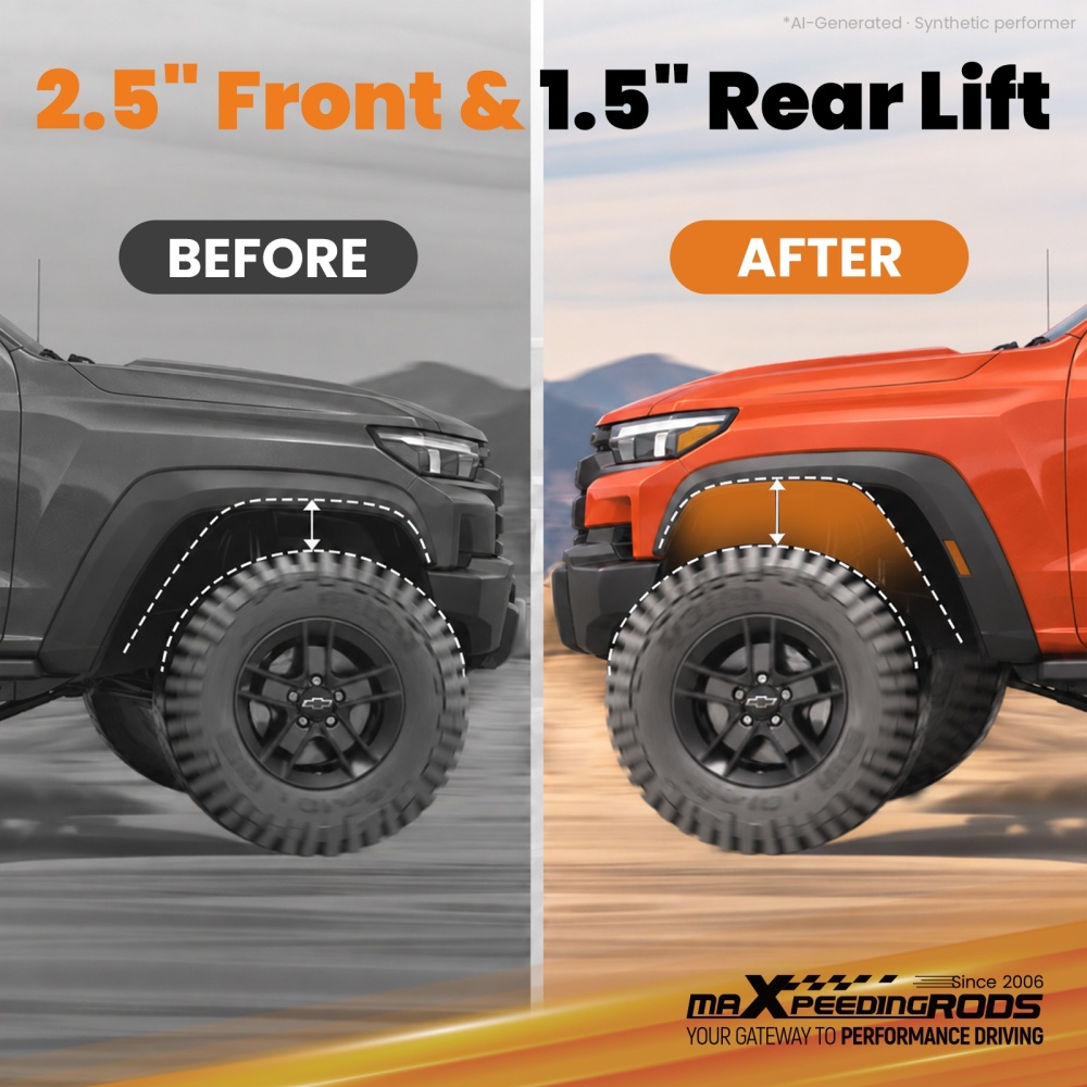 Lift Kit 2.5in Front 1.5in Rear compatible for Chevy Colorado/GMC Canyon 2WD 2004-2012