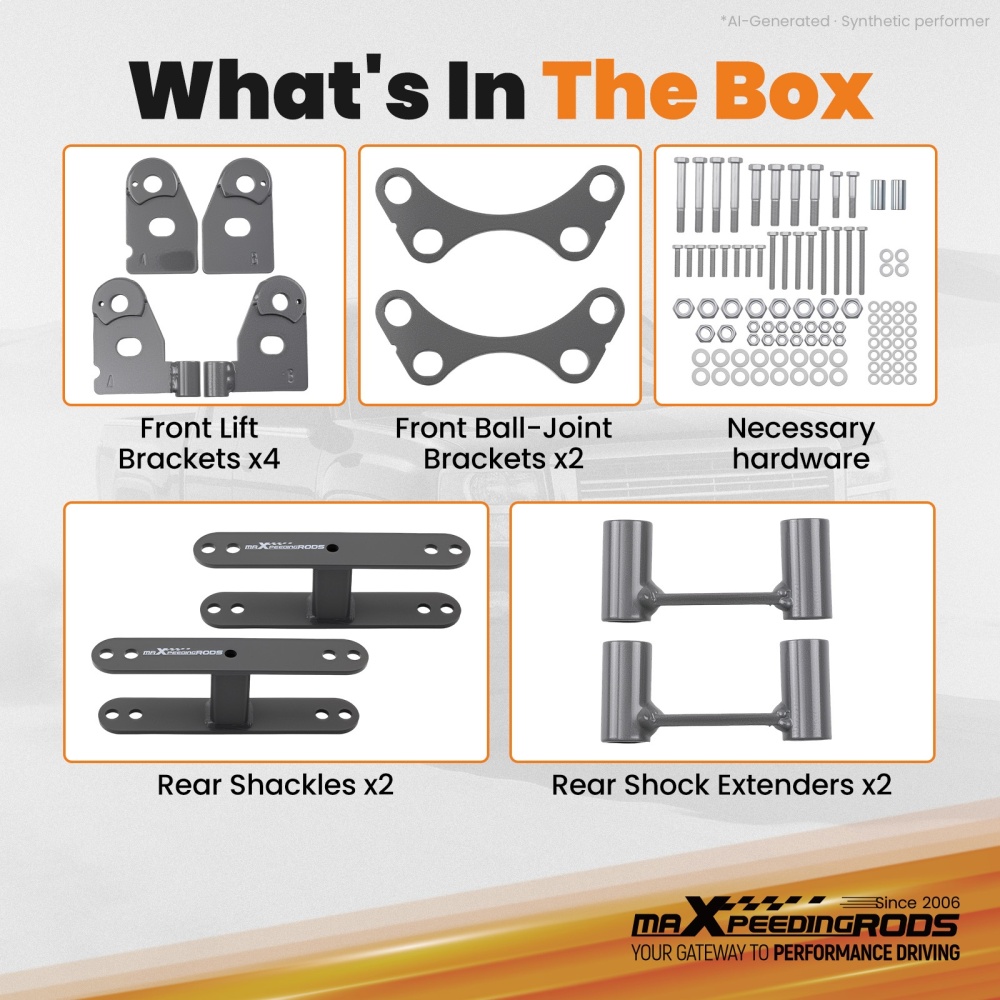 Lift Kit 2.5in Front 1.5in Rear compatible for Chevy Colorado/GMC Canyon 2WD 2004-2012