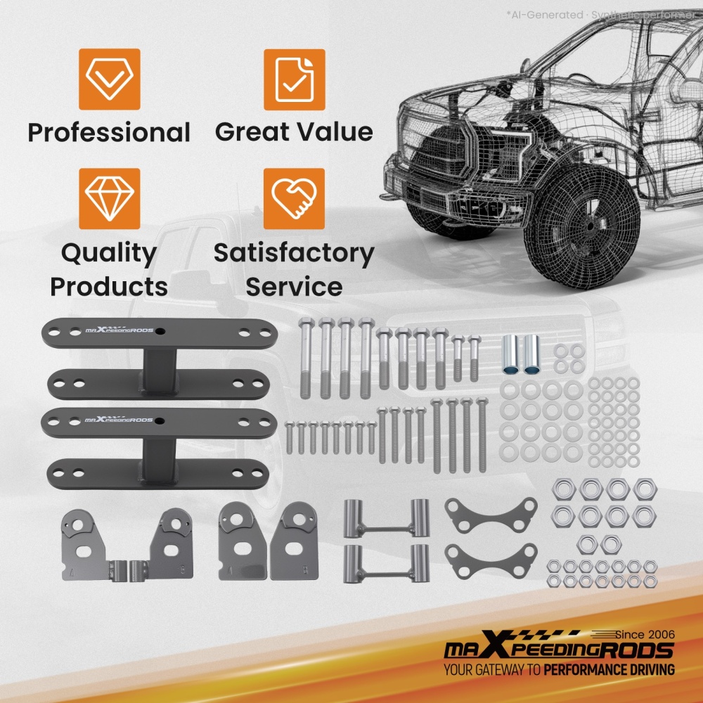 Lift Kit 2.5in Front 1.5in Rear compatible for Chevy Colorado/GMC Canyon 2WD 2004-2012