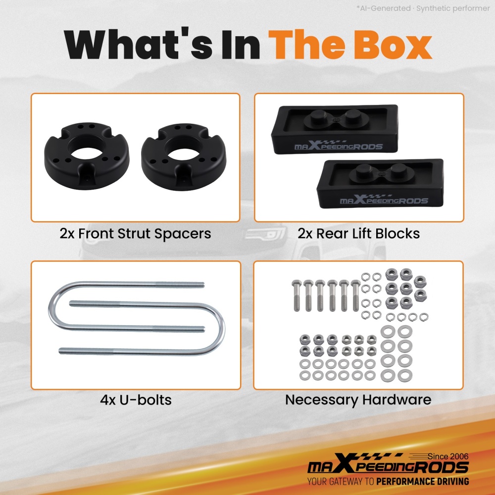 2 Suspension Lift Kit compatible for Ford F-150 4WD/RWD 2021-2026 Leveling Spacers