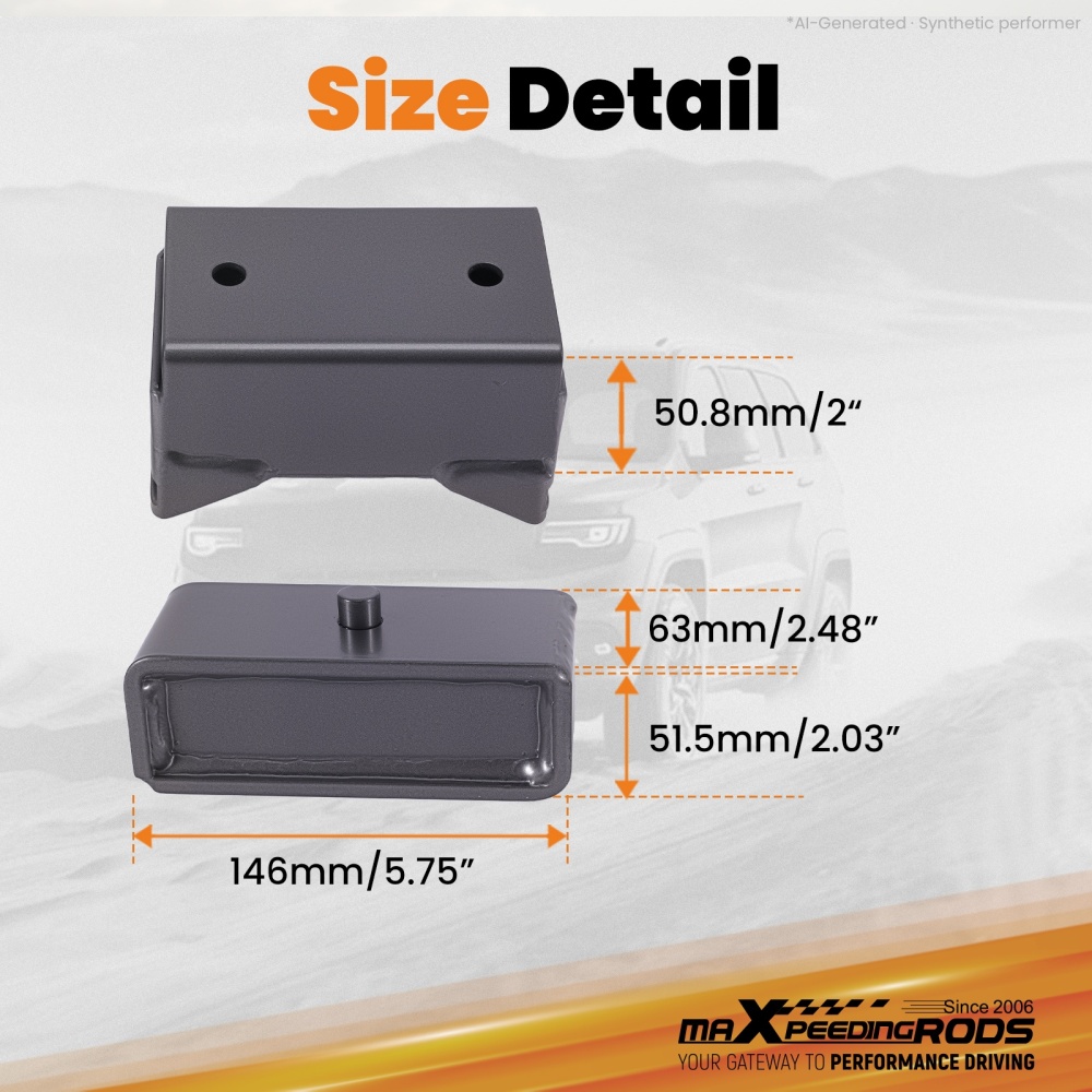 2 Inch Rear Lift compatible for Mercedes-Benz Sprinter 2500 2007-2018 Spacer Kit