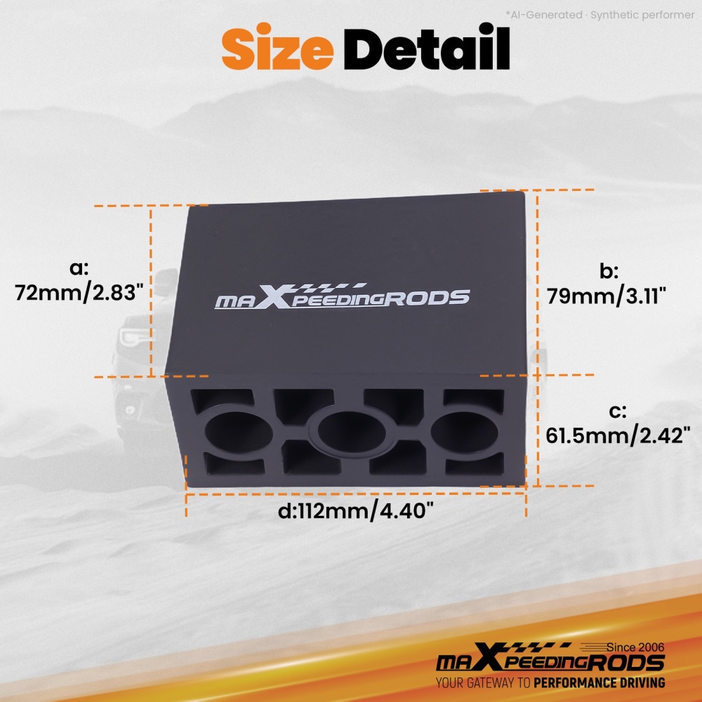 3 Inch Front Rear Leveling Kit compatible for Dodge Ram 1500 4WD 2002-2005 Lift Block