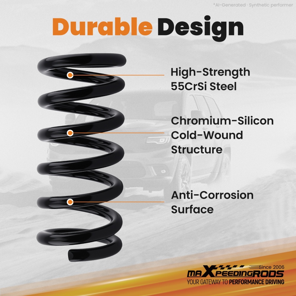 2 Front Lift Spring compatible for Dodge Ram D100/D150 2WD 1972-1993 All Cabs