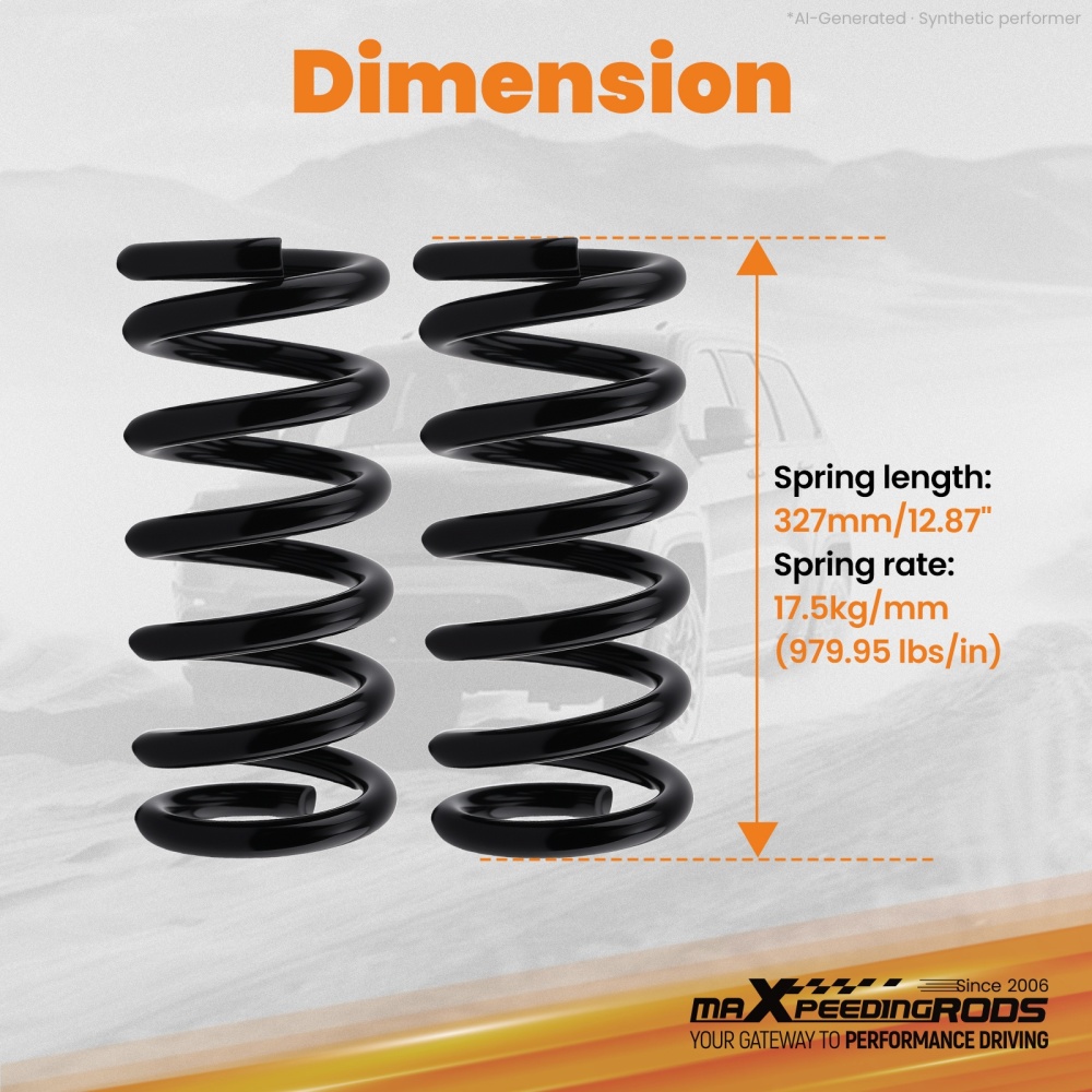 2 Front Lift Spring compatible for Dodge Ram D100/D150 2WD 1972-1993 All Cabs