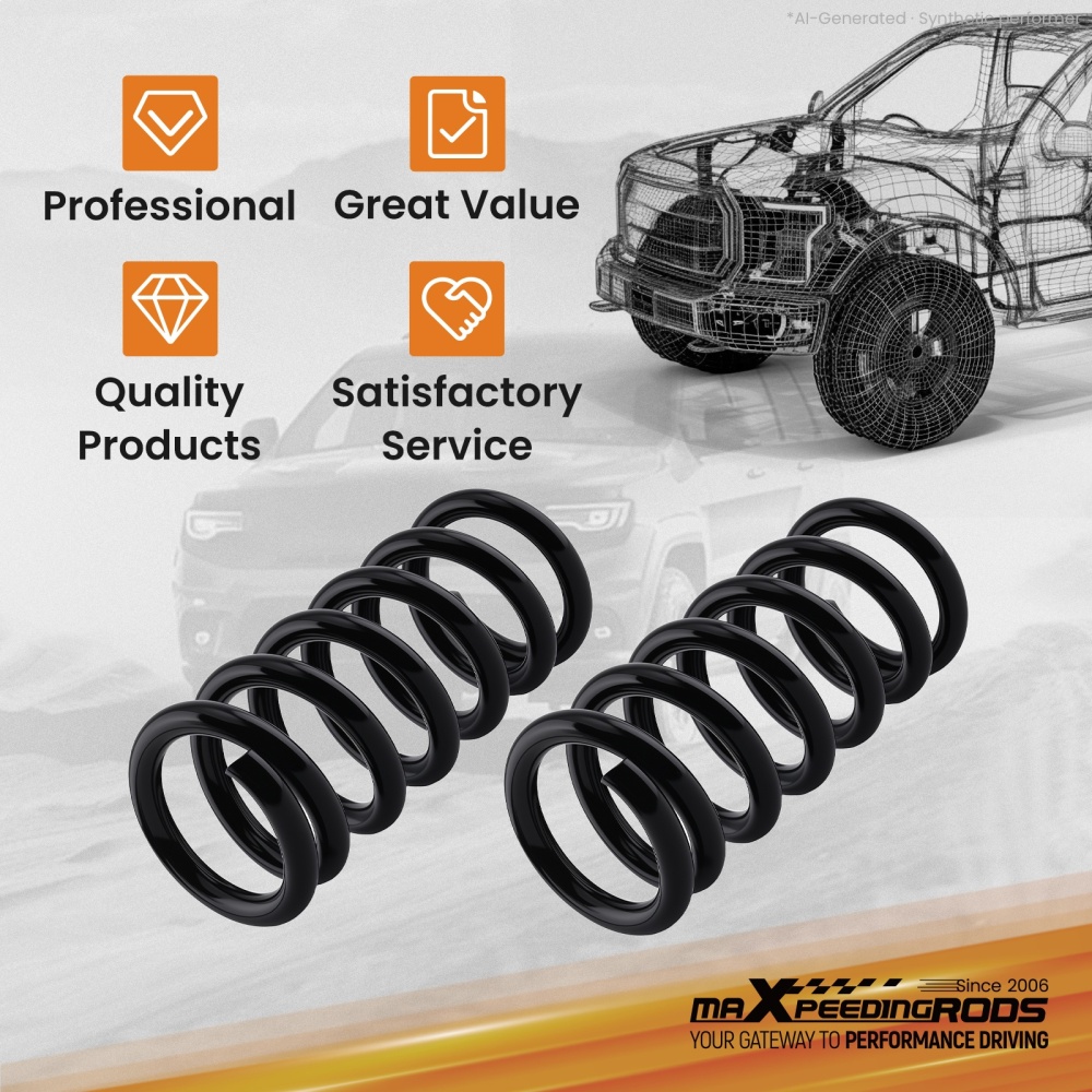 2 Front Lift Spring compatible for Dodge Ram D100/D150 2WD 1972-1993 All Cabs