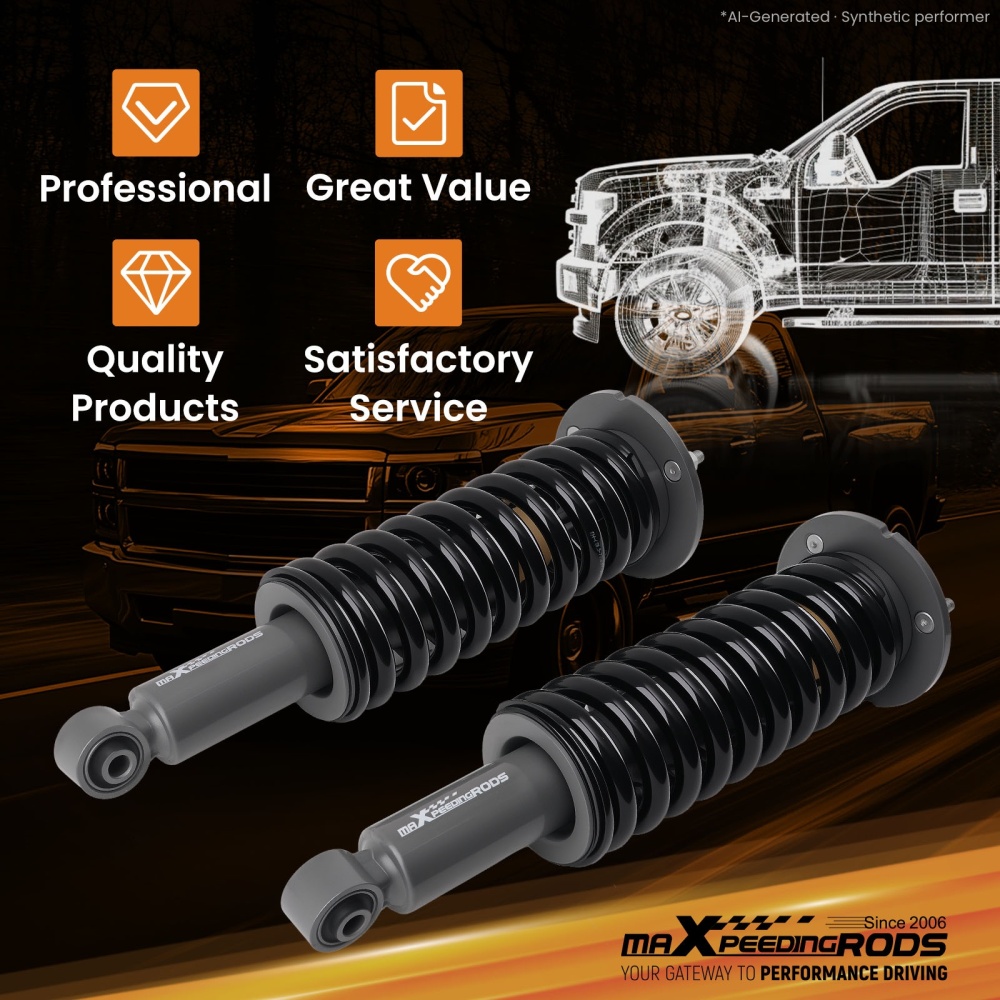 0-2 Front Leveling Strut compatible for Nissan Titan 4WD 2004-2015 Loaded Suspension