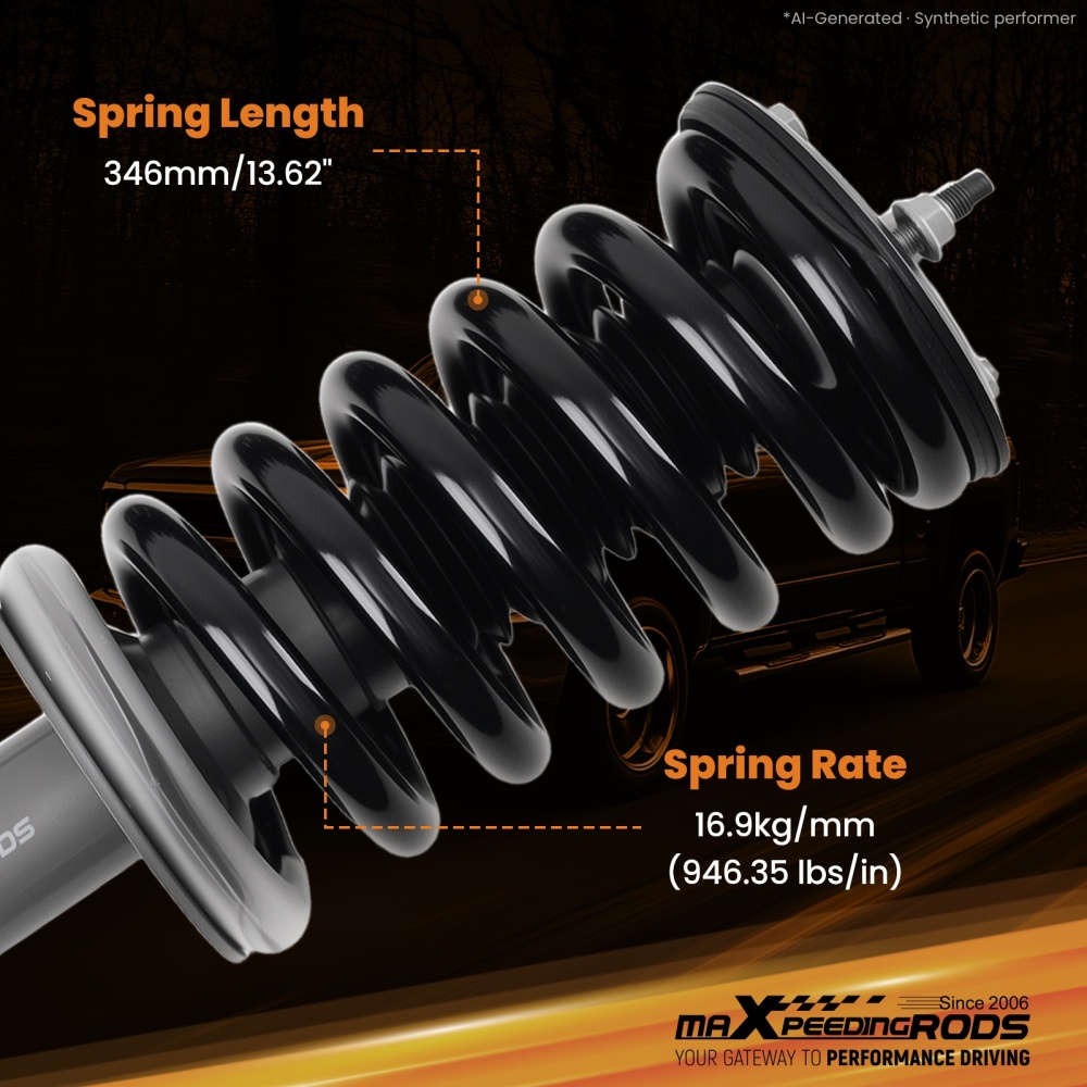 maXpeedingrods 2 Front Lift Struts compatible for Nissan Titan 4WD 2017-2023 Loaded