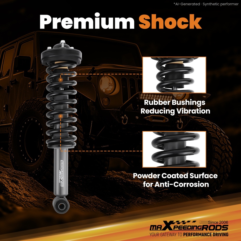 maXpeedingrods 2 Front Lift Struts compatible for Nissan Titan 4WD 2017-2023 Loaded