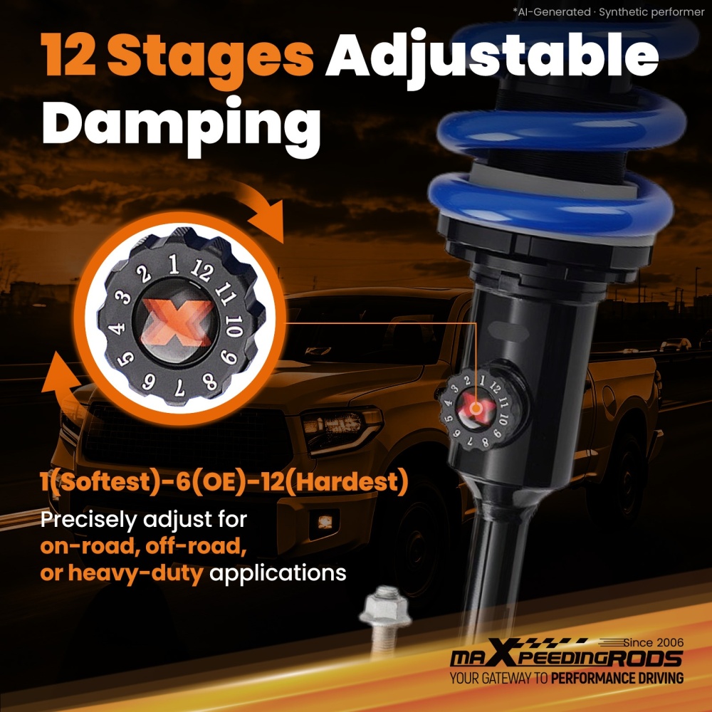 Leveling Strut 0-2 Front compatible for Ford F-150 4WD 2014-2026 Adjustable Damping